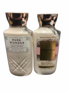 Bath and Body Works Lotions Pure Wonder and Champagne
